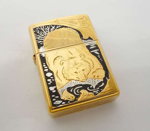 Зажигалка Zippo с гравировкой "Медведь". Златоуст