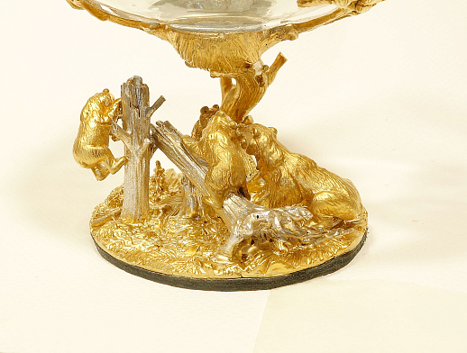 Подарочный бокал для коньяка  "Мишки в лесу"